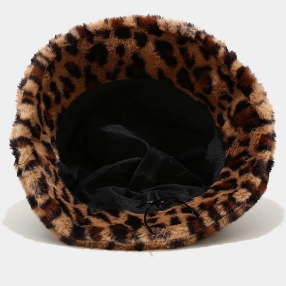 🐾JUNGLE FEVER🐾LUX PLUSH LEOPARD FAUX FUR BUCKET FISHERMAN’S HAT-NEW BOUTIQUE - Picture 5 of 11